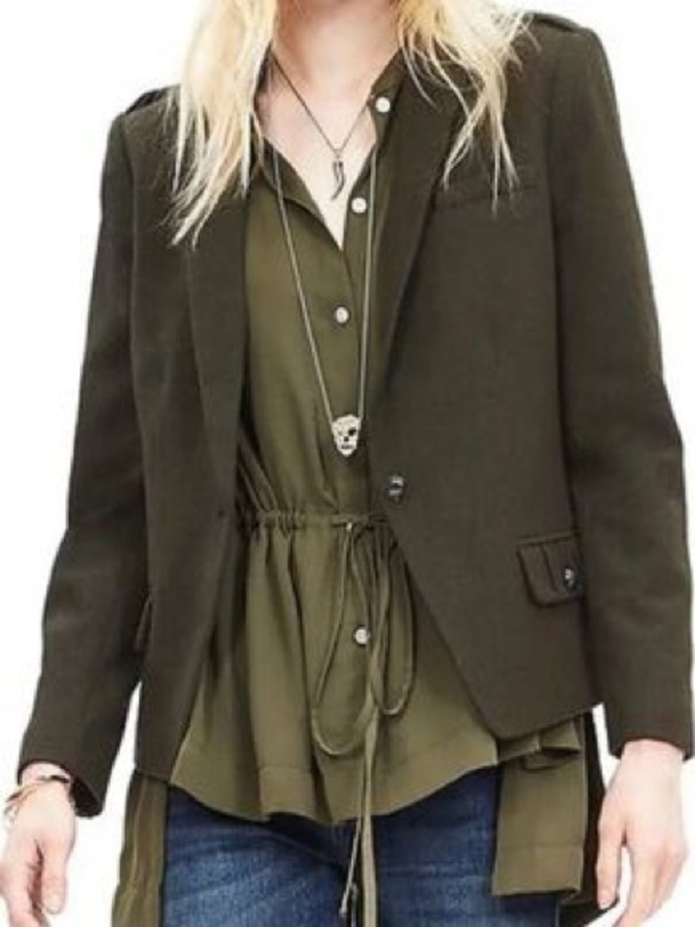 Banana Republic Heritage Collection Jacket in Dark Green Size 4